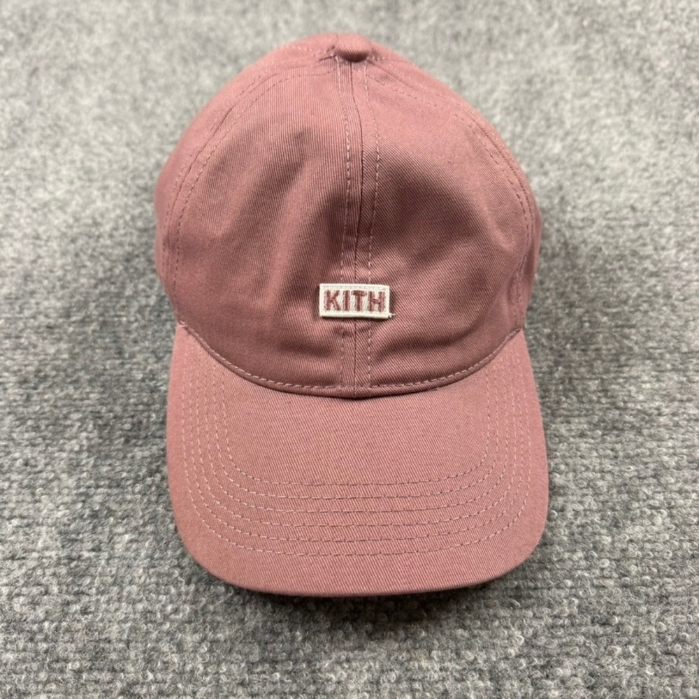 Kith Baseball Cap Unisex OS Mauve Pink Embroidered Logo Patch Strapback Hat